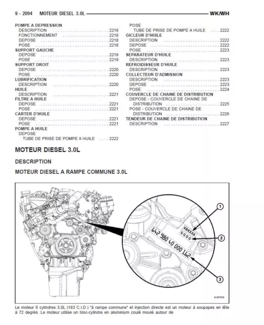 manuel atelier entretien réparation technique Jeep Grand Cherokee WH - WK - Fr 3