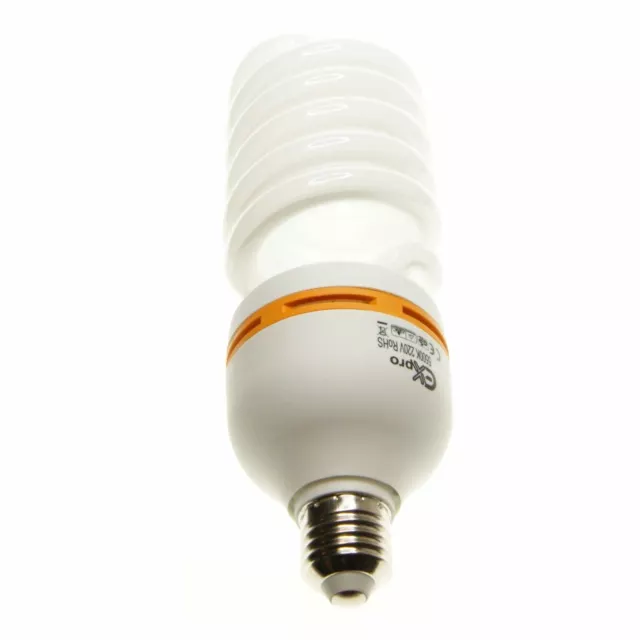 Spiral Light Bulb 65W Daylight 5500K E27 Studio Lighting Photo Lamp UK 2 PACK 3