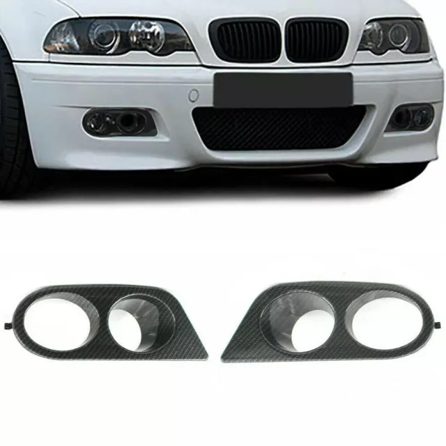 Cache de Feu de Antibrouillard Look Fibre de Carbone  Pour BMW E46 2001-2006 MS