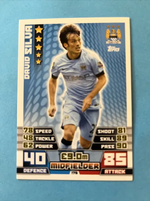 David Silva Manchester City FC Match Attax 2014/15 Fußballkarte