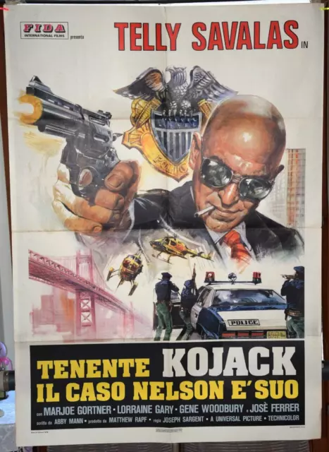 MANIFESTO 2F TENENTE KOJACK IL CASO NELSON E' SUO TELLY SAVALAS José Ferrer