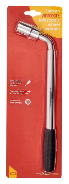 Spurtar Chiave Per Ruote Auto, Telescopica Per Dadi Ruota 1/2 Duida Con Bussole Da 17/19 Mm E 21 - Foto 2