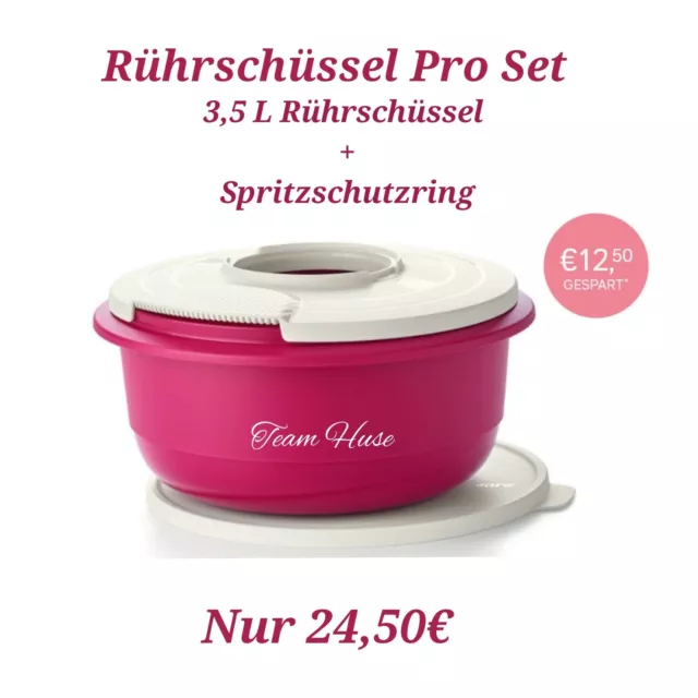 TUPPERWARE Rührschüssel Pro Duo Schüssel 3,5l + Spritzschutz NEU OVP