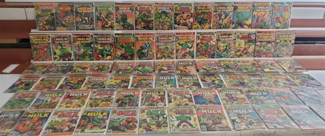 MARVEL SUPER-HEROES #30-105 COMIC FULL RUN LOT Incredible Hulk HI GRADE Avg VF