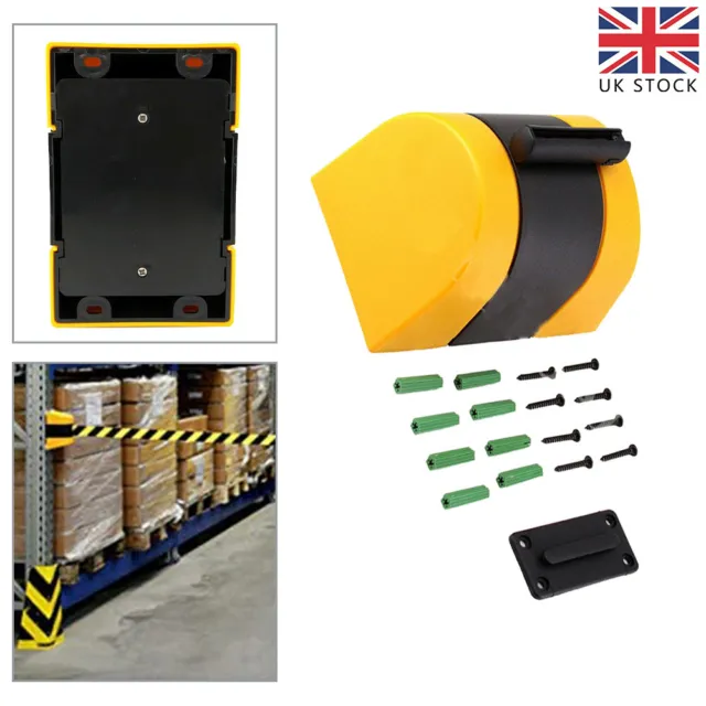 10m Retractable Barrier Tape Security Safety Crowd Control Warning Sign Belt UK