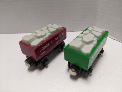 thomas wooden railway sodor china clay cars