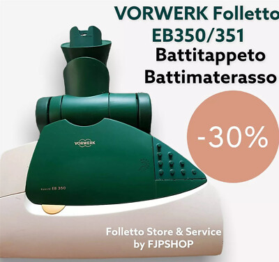 Coppia Rulli Spazzole Per Battitappeto Folletto ET340 EB350 EB351 – Ricambio Originale Vorwerk
