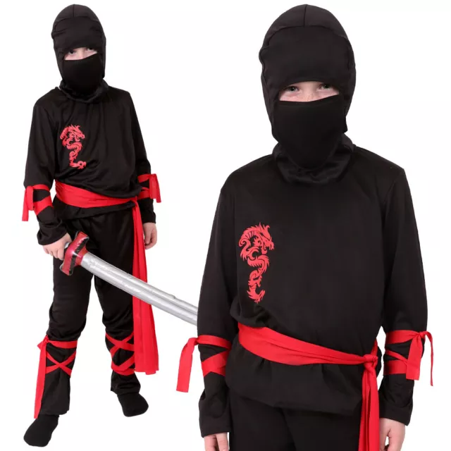 Black/Blue Ninja Uniform Suit Japanese Warrior Cosplay Costume Halloween  Outfit