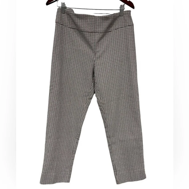 Chadwicks Size 12 Dress Pants Straight Leg Houndstooth Red Black and Brown