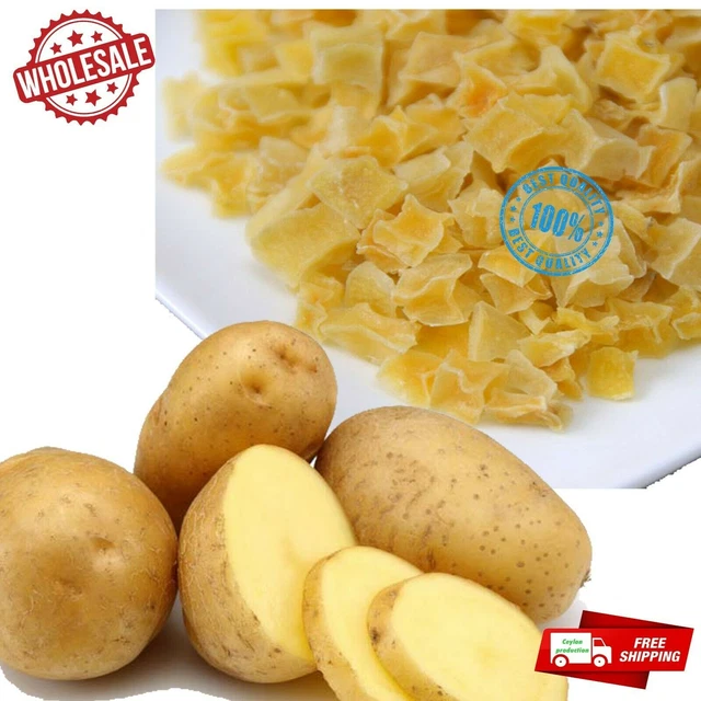 Getrocknete Kartoffelwürfel / -scheiben Am besten für Suppe,...