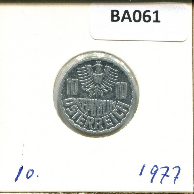 10 GROSCHEN 1977 AUSTRIA Coin #BA061C