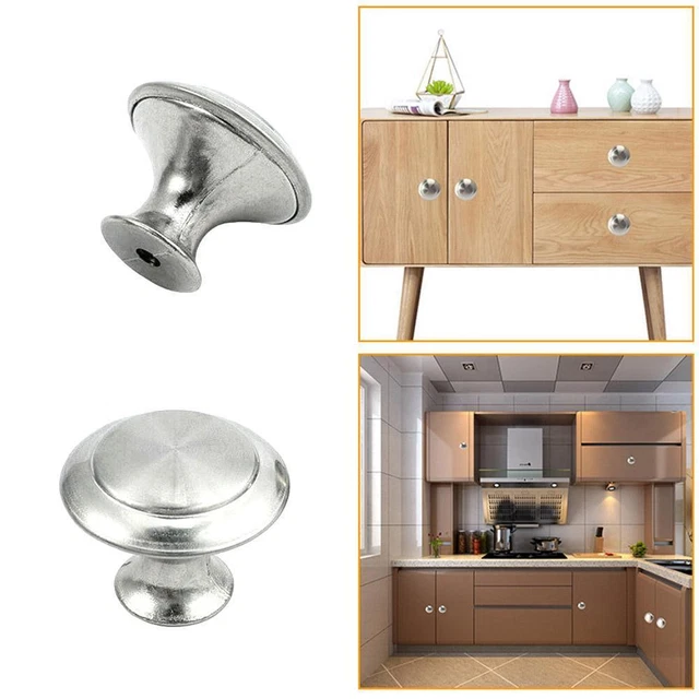 Steel Door Knobs Cabinet Handles Cupboard Drawer Kitchen Pulls Z5W9