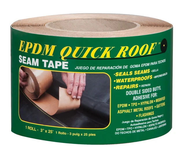 Quick Roof BST325 Self Adhesive EPDM Rubber Seam Strip 3 H in. x 25 L ft.