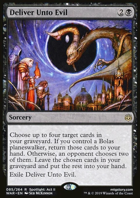 Deliver Unto Evil 1x FOIL WAR MTG War of the Spark Rare MINT black Deliver Unto Evil 1x FOIL WAR MTG War of the Spark Rare MINT black