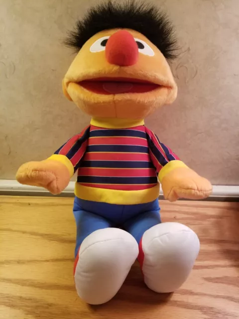 Sesame Street Plush Ernie Doll Mattel Fisher Price Stuffed Toy 15" 2009