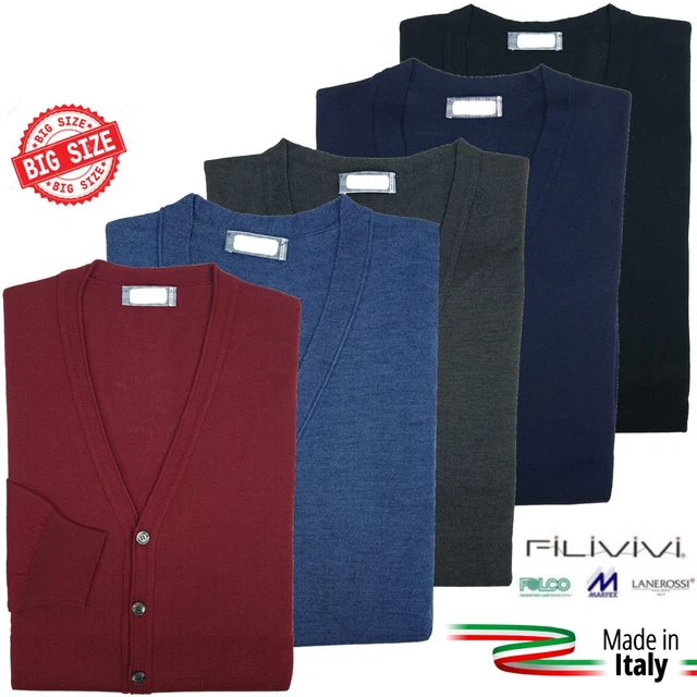 Uomo Miscela Maglia Gilet Maglione Collo V Gilet Casual Sciolto Senza Maniche Business Ponticello Autunno Inverno Gilet Caldo Maglia Cardigan Top (Blue 3XL - Foto 12