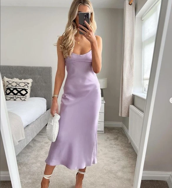 knee length dresses for ladies ZARA. Midi dress with button detail. TM – Hibuy market main image 1