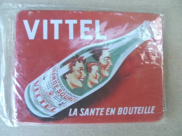 Eau VITTEL la Santé en Bouteille Magnet Plaque Tôle aimantée Neuve 1950/1960 env