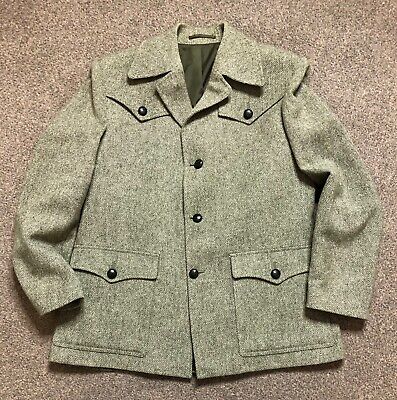 Marks & Spencer Green 100% Wool Vintage Men's Jacket UK Chest 44 XXL