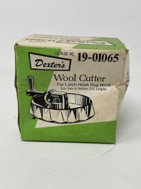 Cortador de lana vintage Dexters para gancho de pestillo alfombra trabajo 19-01065 hecha en Alemania