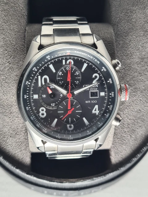 Citizen eco drive chronograph wr100 tachymeter clearance