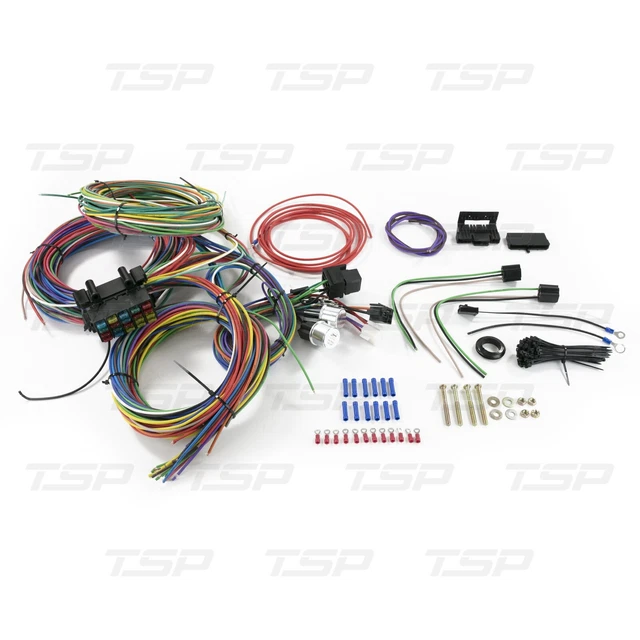Universale 20-CIRCUIT Cablaggio Bardatura Colonna Chiave Completo