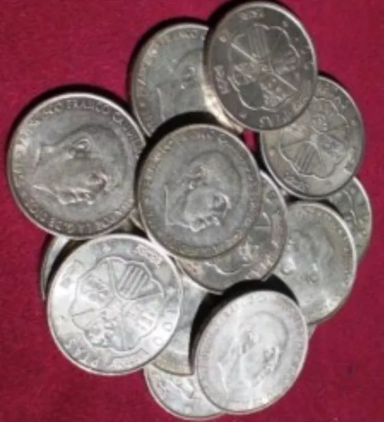 Lote 4 monedas DISTINTAS 100 Pesetas PLATA Año 1966 *66*67*68 y *70 Plata Stock