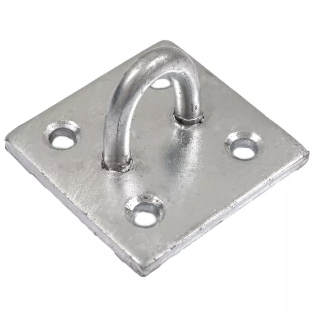 STAPLE ON PLATE 4x Galvanised Tethering Mooring Ring Loop Lashing Tie Up Jetty
