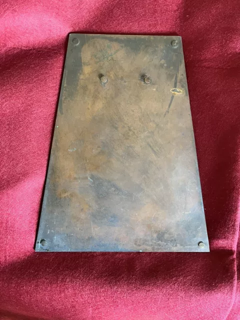A rare REME solid copper door plaque C1942 3
