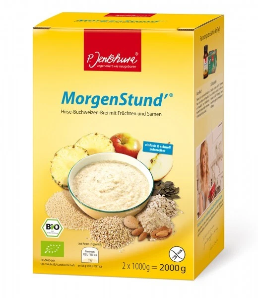 (15,75 €/ 1kg) Jentschura Morgenstund Bio 4000g (2x2000g) " Pacco Doppio " Nuovo