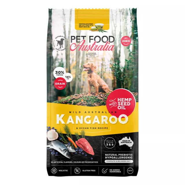 Dog Food - Australian Grain Free  Kangaroo & Ocean Fish with Hemp Seed Oil 2.5kg