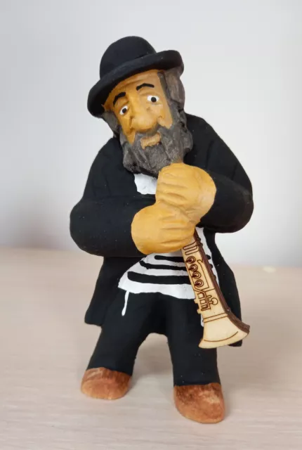 Jew figurine with Flute, Jew of Wood, Wood Carving, Statue  Gift Home decoration