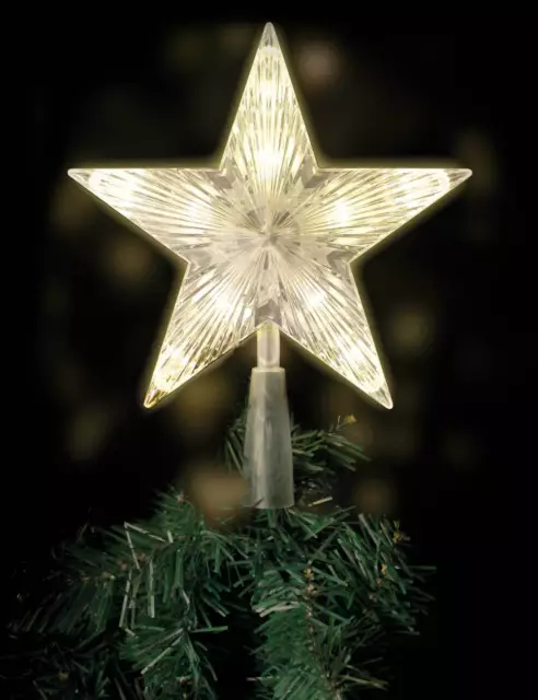 LED Stern 10 LEDs warmweiß Baumspitze Christbaumspitze Spitze für Weihnachtsbaum