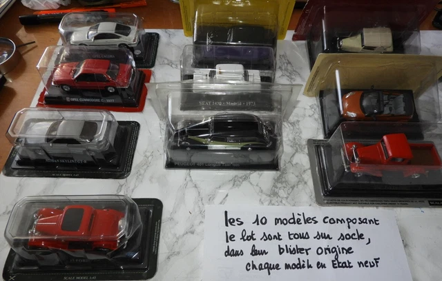 LOT PROMOTIONNEL DE 10 MODELES vintage 1/43 AUTO PLUS – DEL PRADO – NOREV – IXO