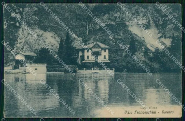 Bergamo Sarnico Lago d'Iseo Villa Franceschini cartolina RT4168