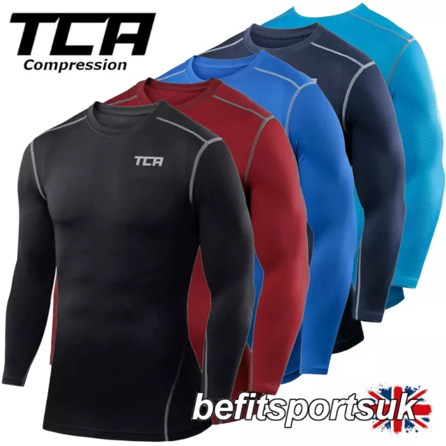 Mens Compression Base-Layer Long Sleeve Top Skins Football Tight Tca Muscle Gym
