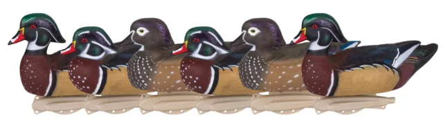 6 Pack Wood Duck Decoys 15.5'' Outdoor Waterfowl Duck Decoys Pool Decor HOT