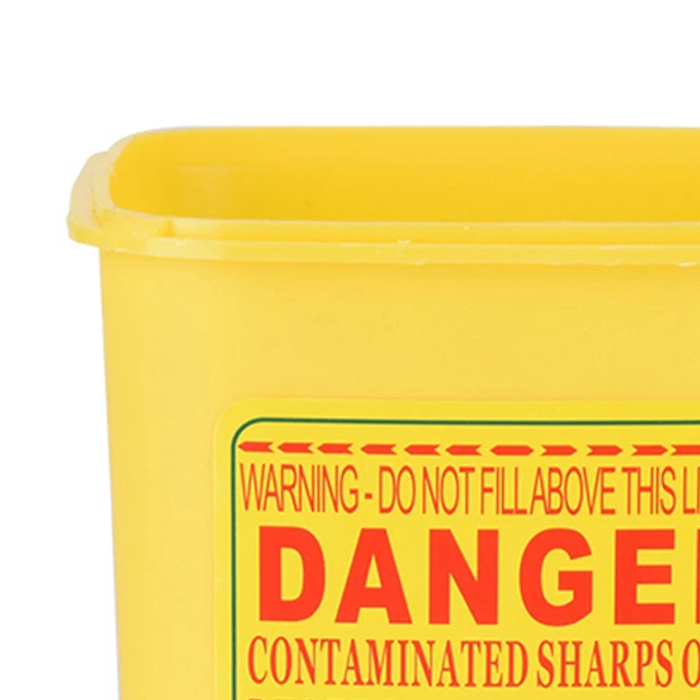Tattoo Medical Plastic Sharps Container Biohazard Needle Disposal 1L Size CHW