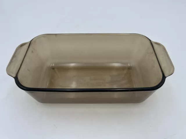 Pyrex Corning Brown Amber #213 Glass Bread Loaf Pan Casserole Dish 1.5 Liter EUC