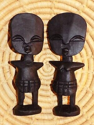 Small African Fertility Doll Pair Akua Ba Africa tribal ethnic art fdps22
