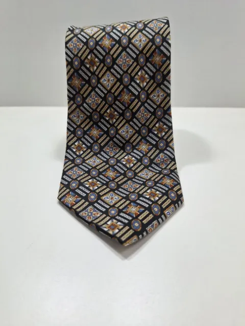 Cravatta "Eton Blues"  Nuova Uomo 100% Seta Tie Silk Necktie  Made In Italy New