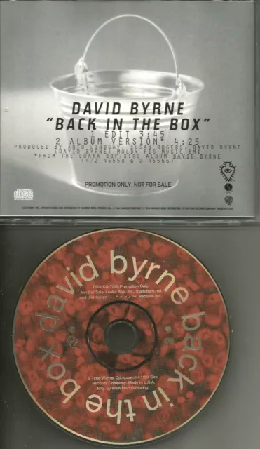 Talking Heads DAVID BYRNE back in the Box RARE EDIT 1994 USA PROMO DJ CD Single