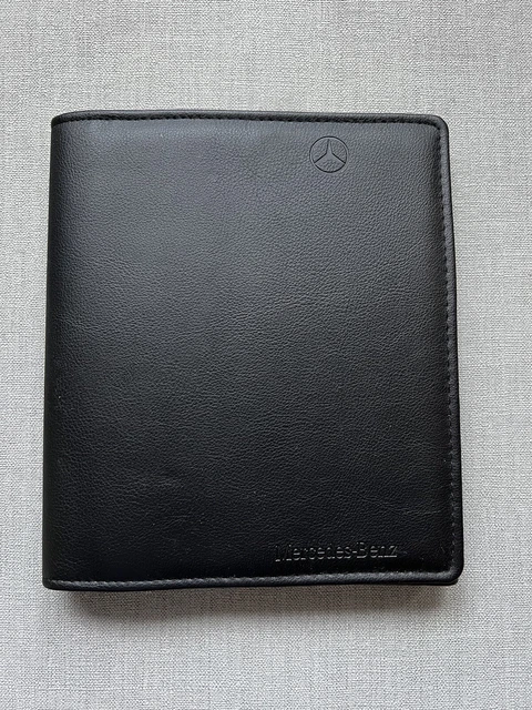 Porte-documents AUDI Vintage En Cuir - Authentique, Marron Foncé, Occasion, Style Portefeuille