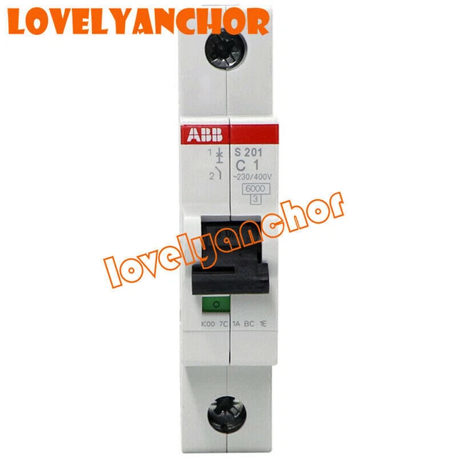 1PC ABB S201-C1 Miniature Circuit Breaker - S200 - 1P - C - 1A 2CDS251001R0014 1PC ABB S201-C1 Miniature Circuit Breaker - S200 - 1P - C - 1A 2CDS251001R0014