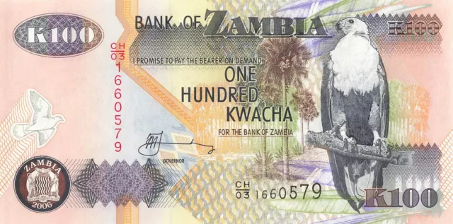 Zambia 100 Kwacha 2006 UNC