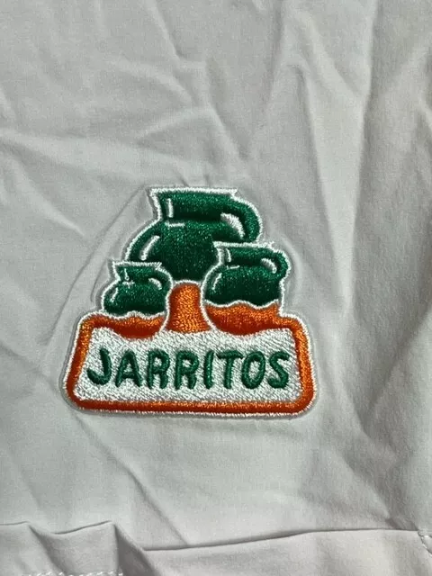 Nike SB x Jarritos Mens S Button Up Dri Fit Bowling Shirt Loose Fit Stretch Pink 3