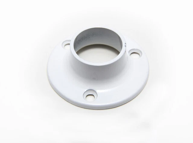 WARDROBE RAIL ROD Socket Support Bracket 19mm Diameter White ...