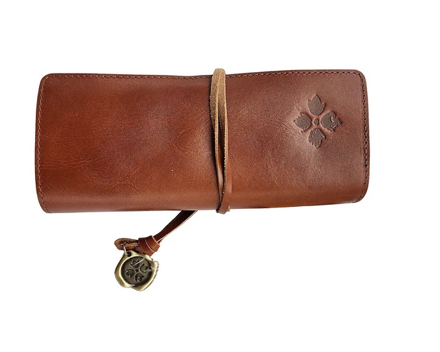 Patricia Nash Jewelry Wrap Brown Tan Leather Rings Three Zipped Pocket NWT