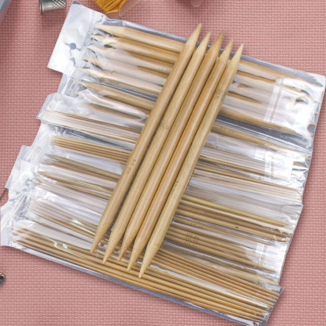 Juego de 75 herramientas de tejido de agujas de tejido de bambú ganchos de ganchillo suéter tejido de punto
