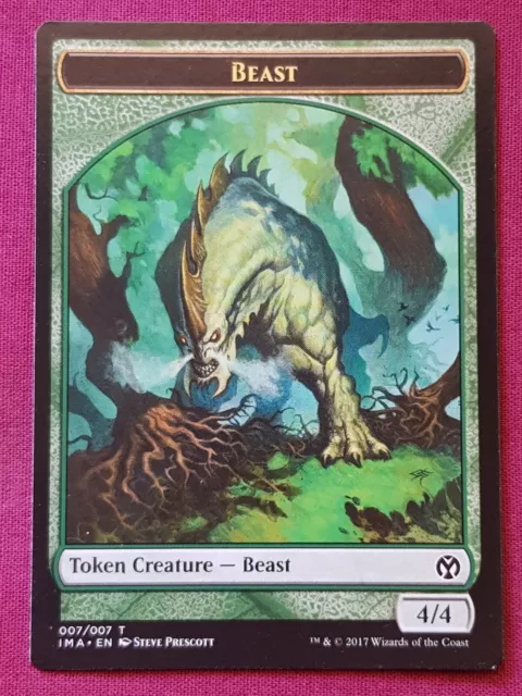 Magic The Gathering ICONIC MASTERS BEAST TOKEN card MTG